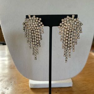 Vintage style crystal spray earrings